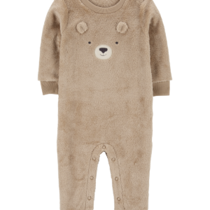 Cuddly Bear Fleece Romper for Infants