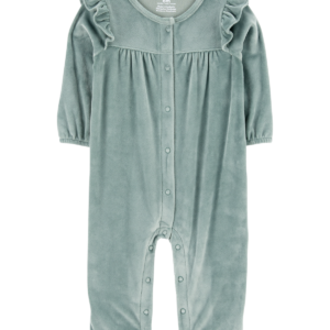 Snuggly Fuzzy Flutter Snap-Up Jumpsuit for Infants